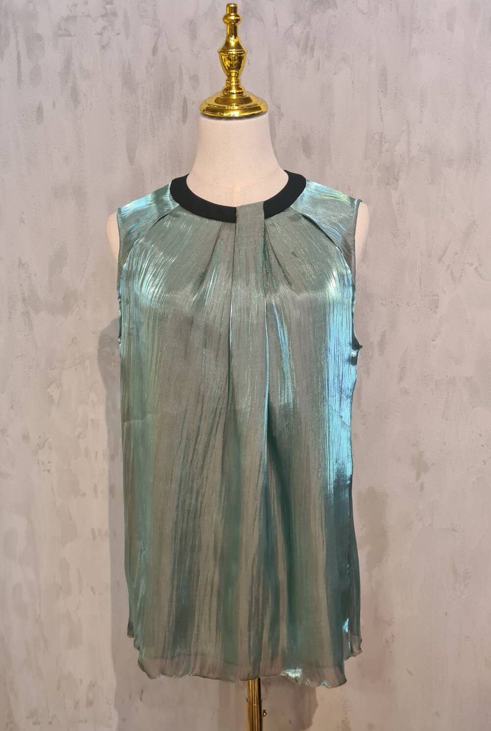 Blusa verde con visos brillantes ROBERT RODRIGUEZ Talla M