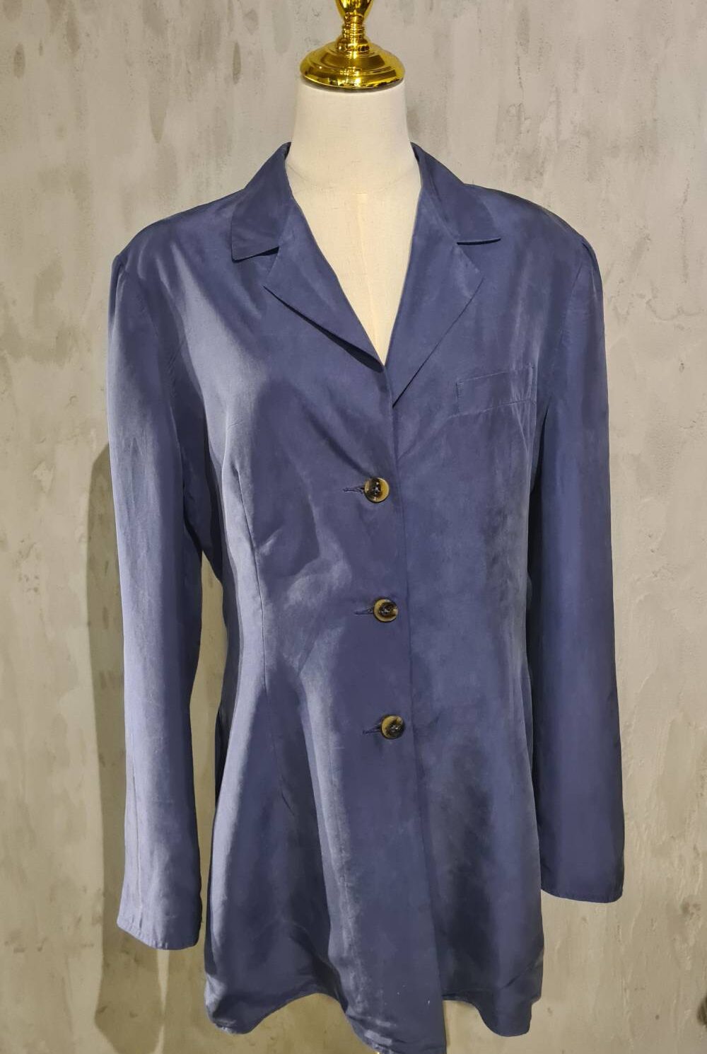 Chaqueta seda azul BENETTON