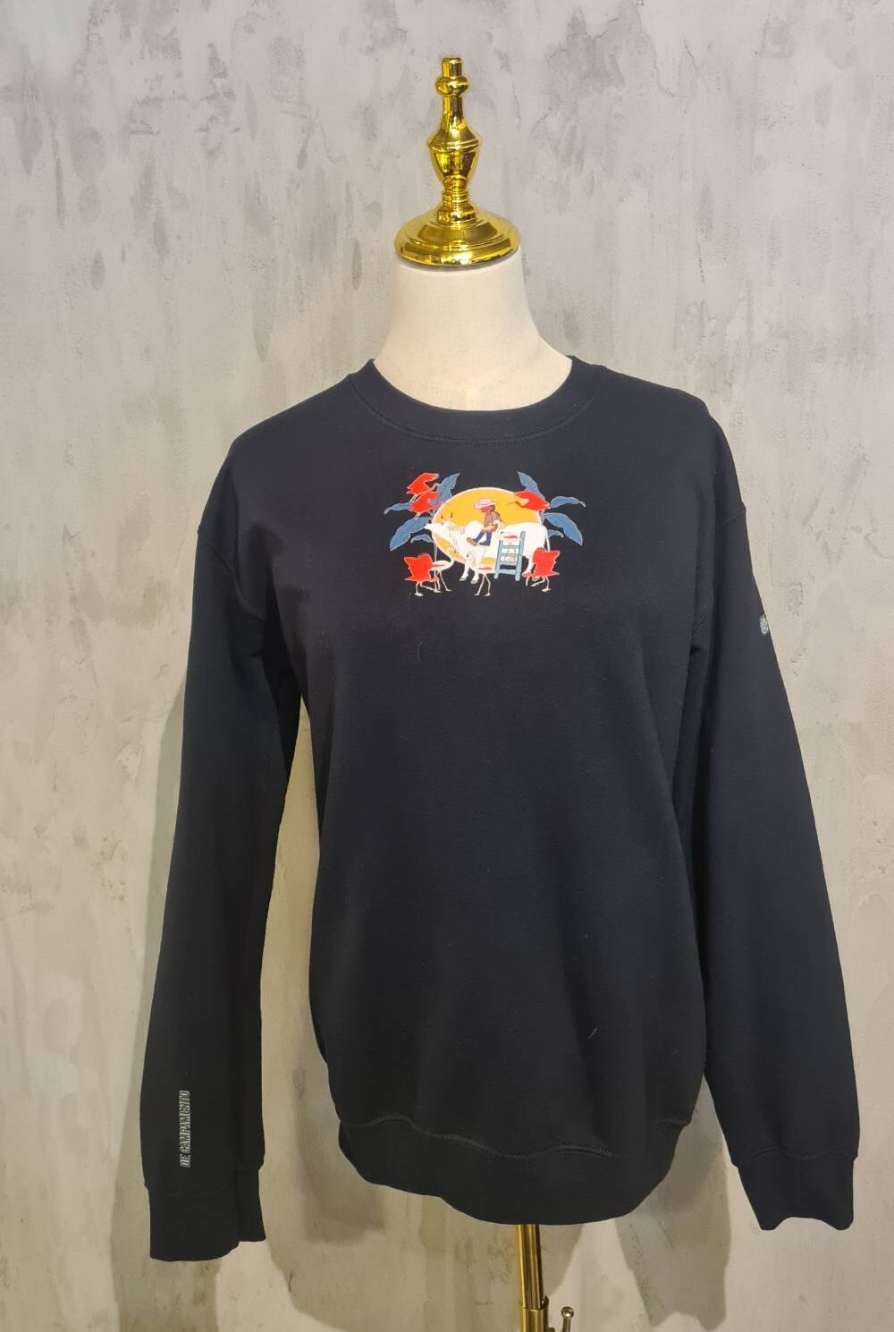 Buso negro con estampado DIENTE DE LECHE Talla S