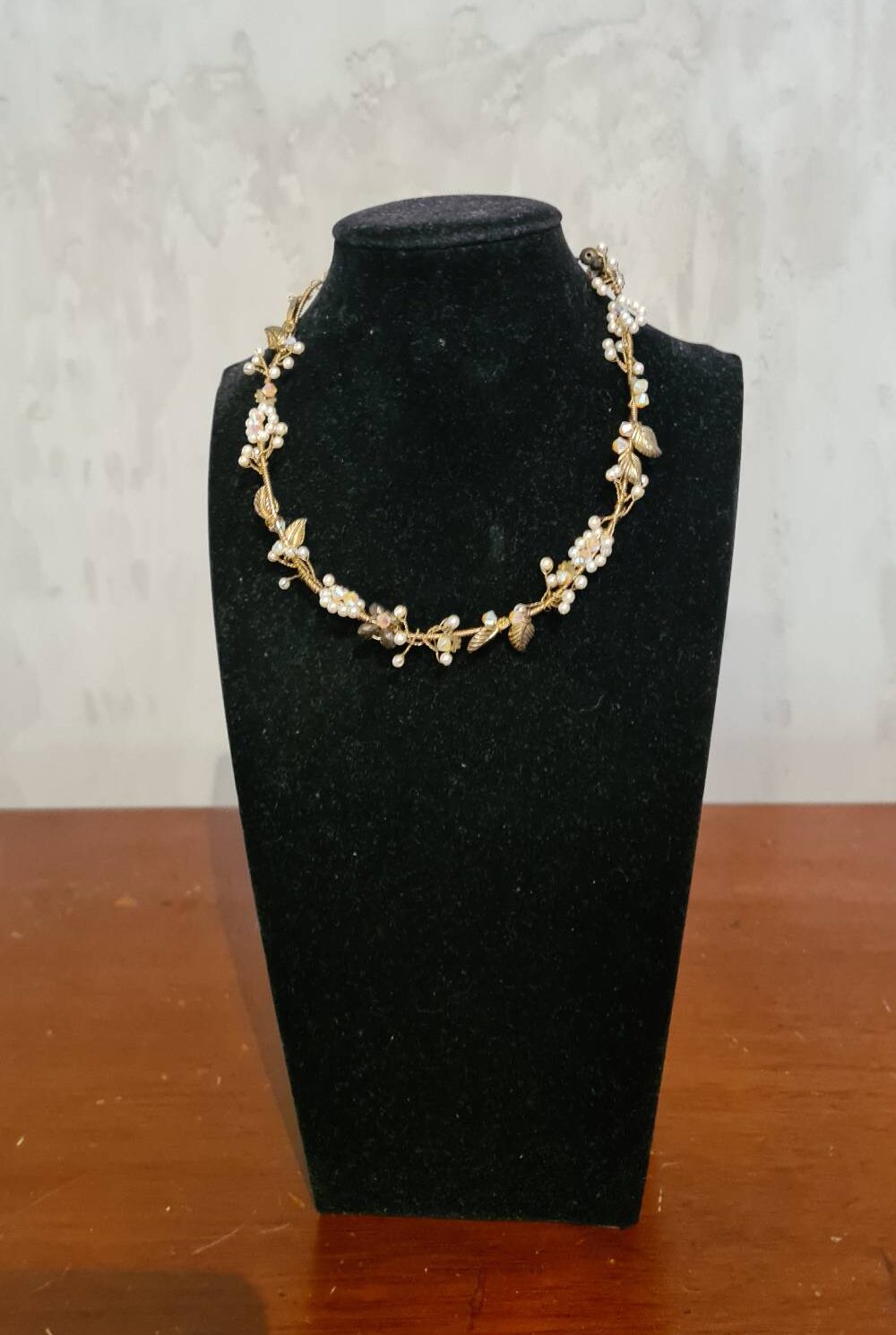 Tiara perla y dorado