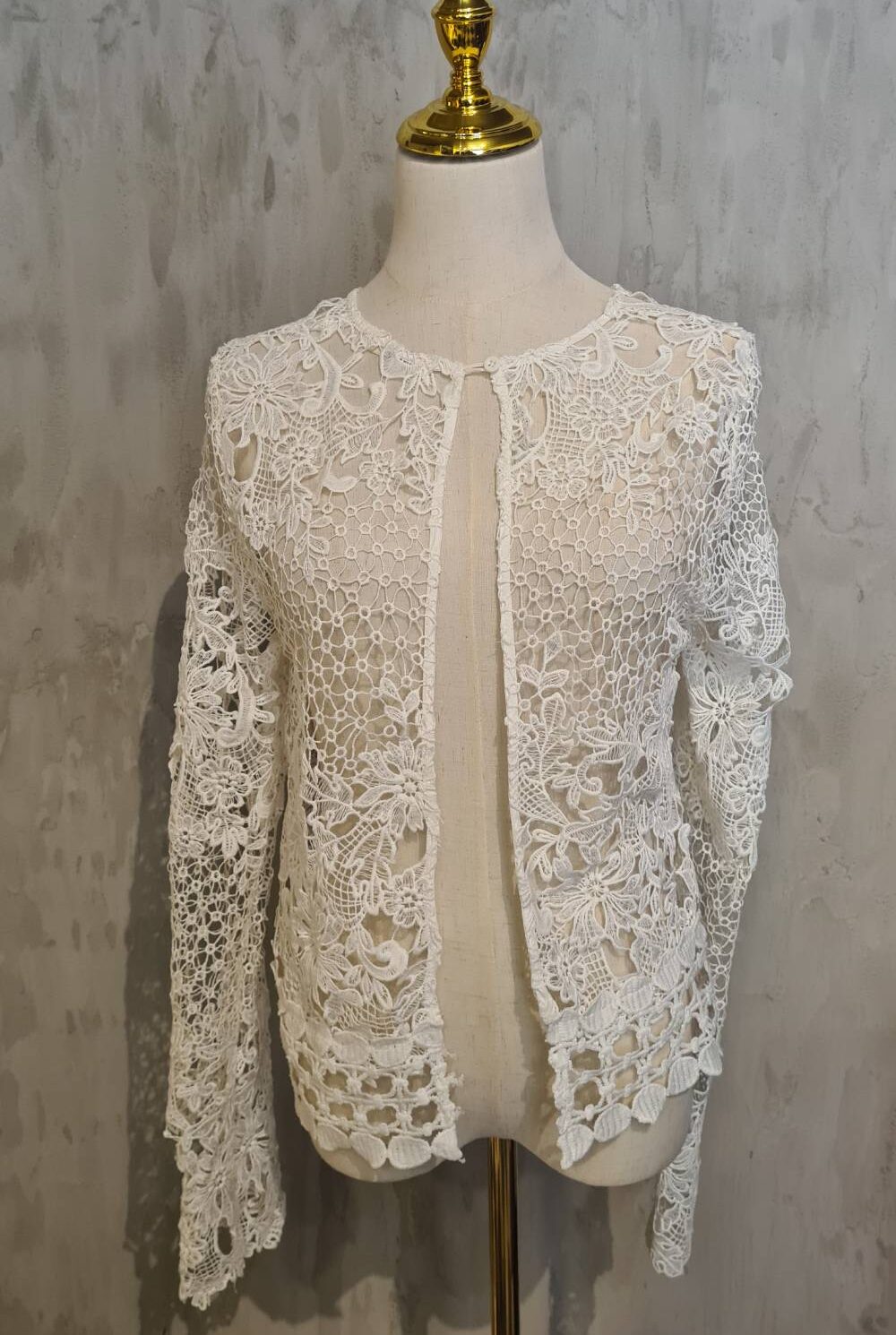 Saco tejido color hueso MILLAU