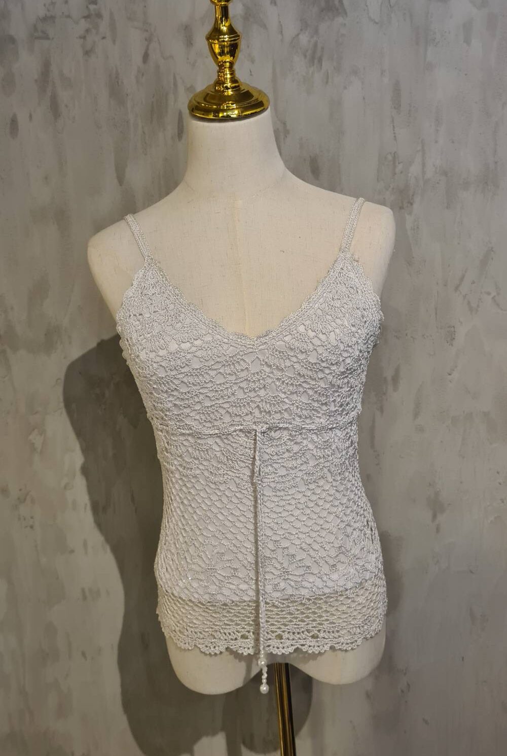 Top blanco tejido CARAMEL