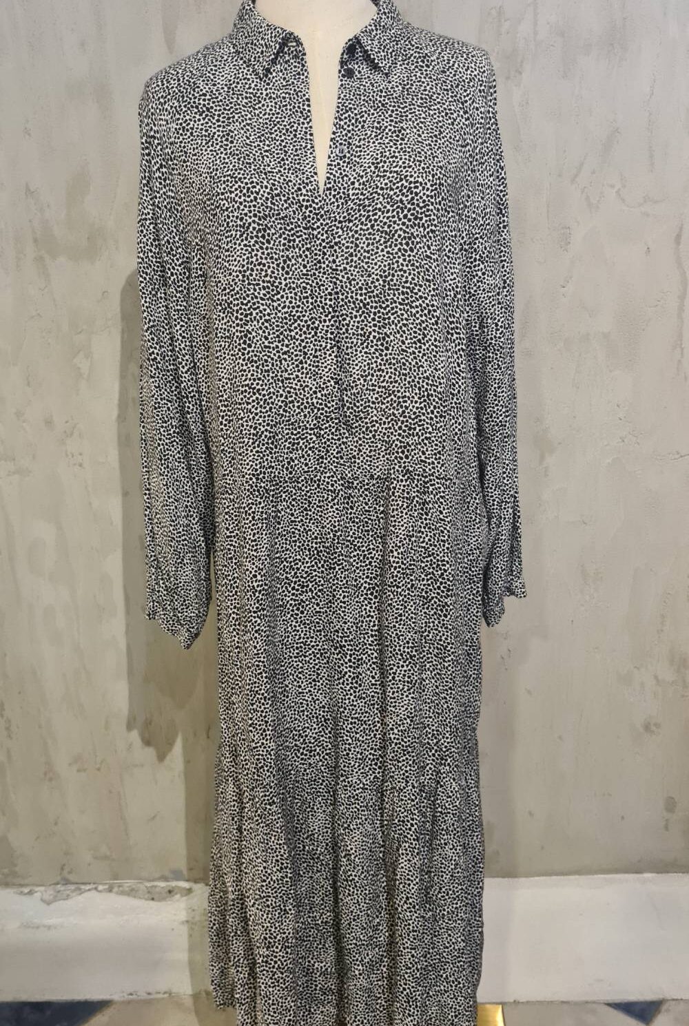 Vestido largo blanco y negro H&M Talla M