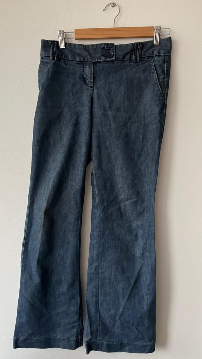 jean azul doble boton talla 32